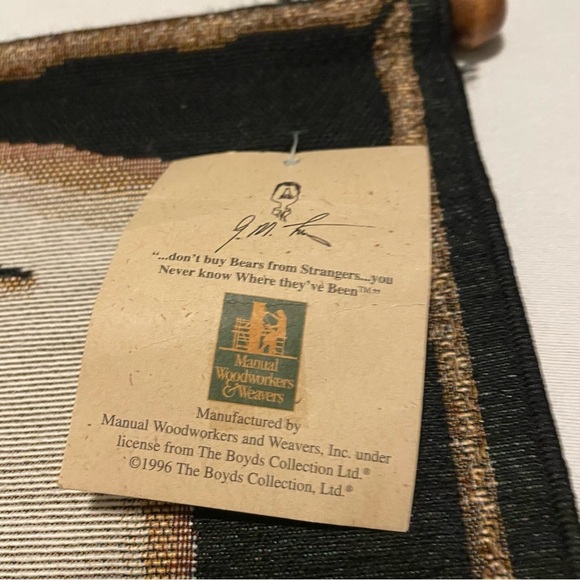 Vintage The Lesson Classroom Bedroom Tapestry Wall Hanging Banner Boyds Bears - Picture 12 of 16